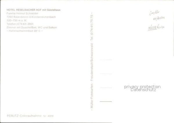 Baiersbronn Schwarzwald Klosterreichenbach Hotel Heselbacher Ho – Bild 2