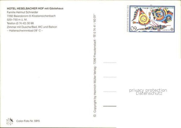 Baiersbronn Schwarzwald Klosterreichenbach Hotel Heselbacher Ho – Bild 2