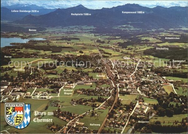 Prien Chiemsee Fliegeraufnahme