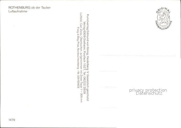 Rothenburg Tauber Fliegeraufnahme – Bild 2