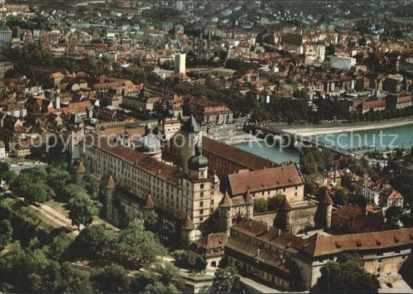 Wuerzburg Festung Marienberg Fliegeraufnahme