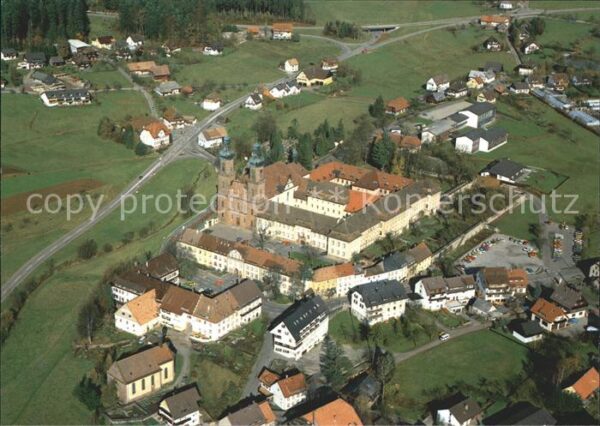 St Peter Schwarzwald Kirche und Kloster Fliegeraufnahme