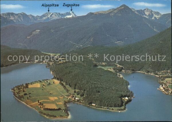 Kochel See Walchensee Fliegeraufnahme