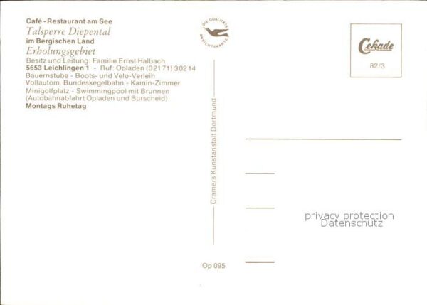 Leichlingen Rheinland Cafe-Restaurant am See Talsperre Diepen – Bild 2