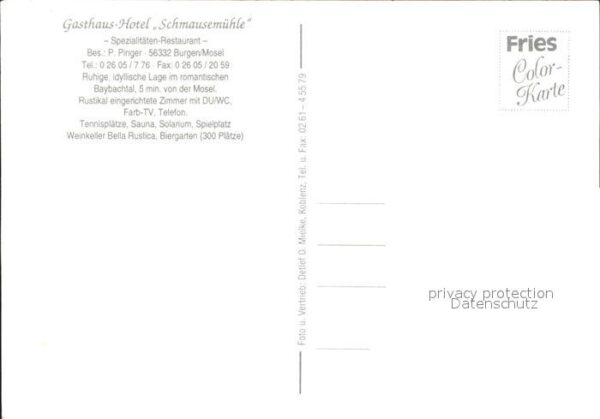 Burgen Mosel Gasthaus-Hotel Schmausemühle – Bild 2