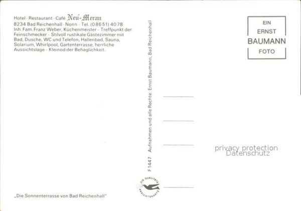 Bad Reichenhall Hotel-Restaurant-Cafe Neu-Meran – Bild 2
