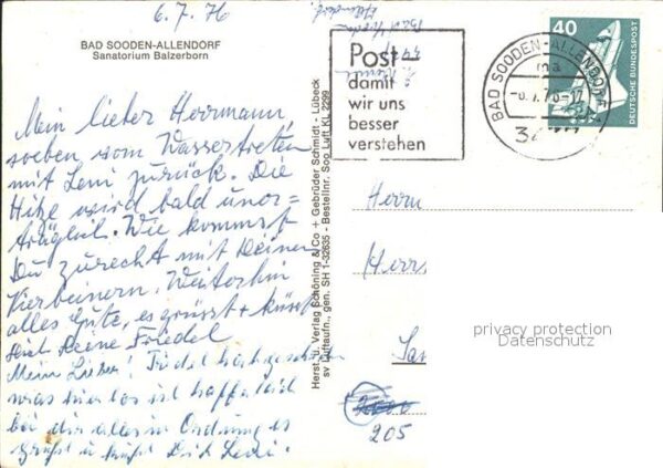 Bad Sooden-Allendorf Sanatorium Balzerborn Fliegeraufnahme – Bild 2