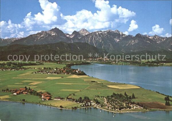 Schwangau Brunnen Forggensee Füssen Fliegeraufnah