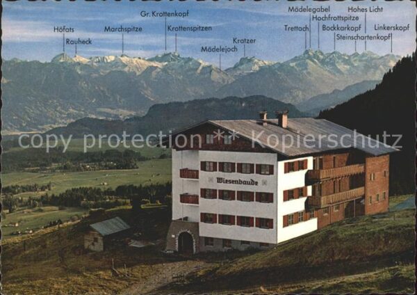 Ofterschwang Wiesenbaude mit Allgäuer Alpen