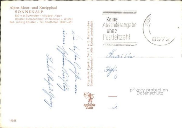 Sonthofen Oberallgaeu Alpen Moor und Kneippbad Sonnenalp – Bild 2