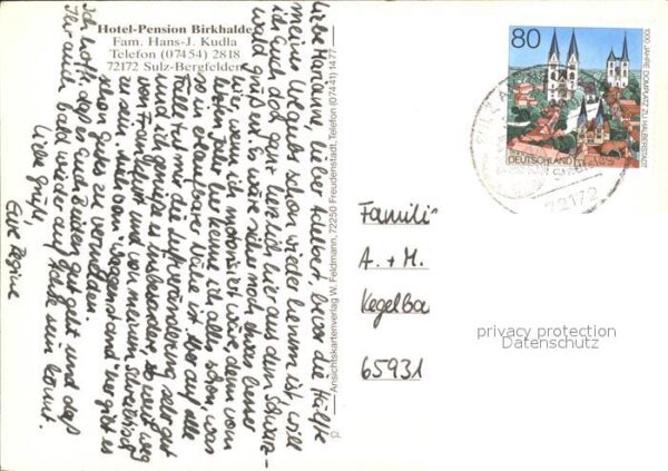 Bergfelden Hotel Pension Birkhalde Details Ortsans – Bild 2