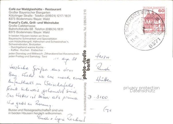 Bodenmais Cafe zur Waldglashütte Zitterspieler Ga – Bild 2