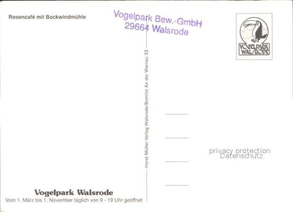 Walsrode Lueneburger Heide Rosencafe mit Bockwindmühle Vogelpark W – Bild 2