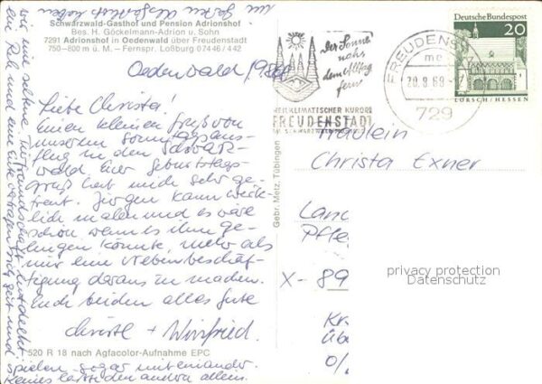 Freudenstadt Schwarzwald Gasthof Adrionshof Oedenwal – Bild 2