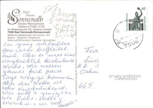 Bad Herrenalb Hotel Pension Sonnenalb Liegewiese Gast – Bild 2