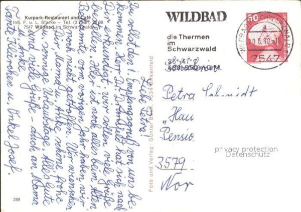 Wildbad Schwarzwald Kurpark Restaurant Cafe – Bild 2