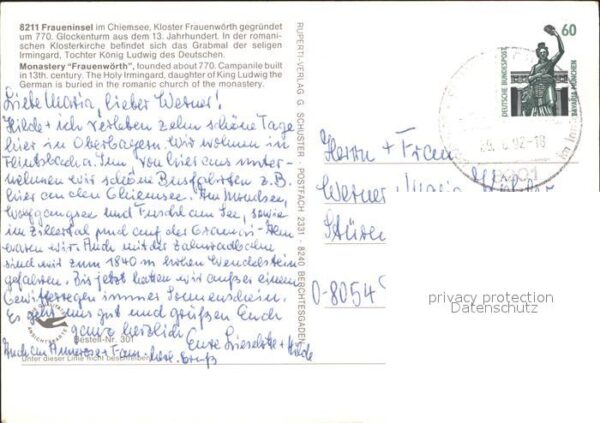 Fraueninsel Chiemsee mit Kloster Frauenwörth Fliegeraufnahme – Bild 2