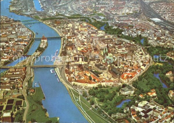 Bremen Stadtkern Fliegeraufnahme