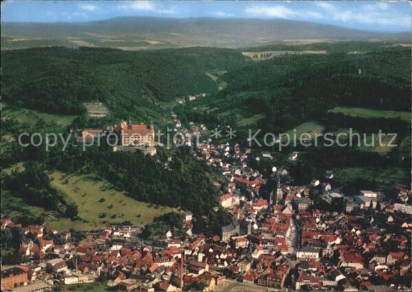 Kulmbach mit Plassenburg Fliegeraufnahme