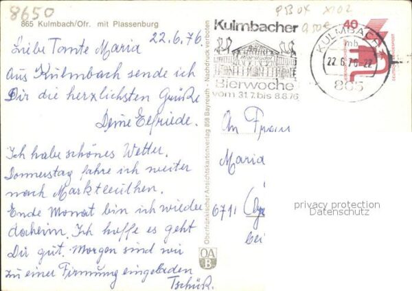 Kulmbach mit Plassenburg Fliegeraufnahme – Bild 2