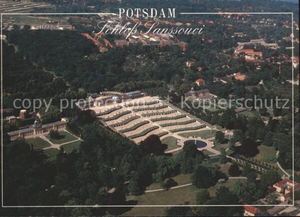 Potsdam Schloss Sanssouci Fliegeraufnahme