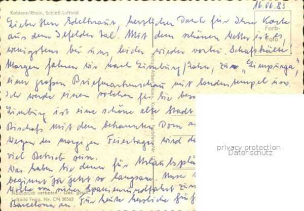 Koblenz Rhein Schloss Fliegeraufnahme – Bild 2
