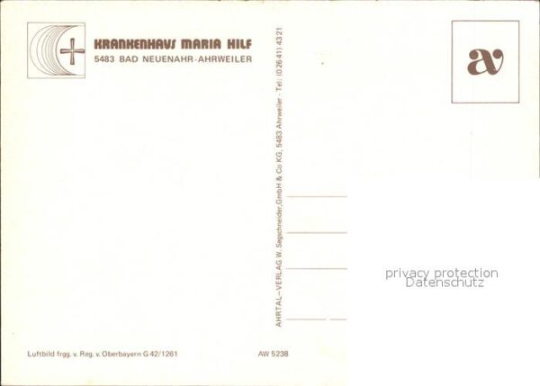 Ahrweiler Ahr Krankenhaus Maria Hilf Fliegeraufnahme – Bild 2