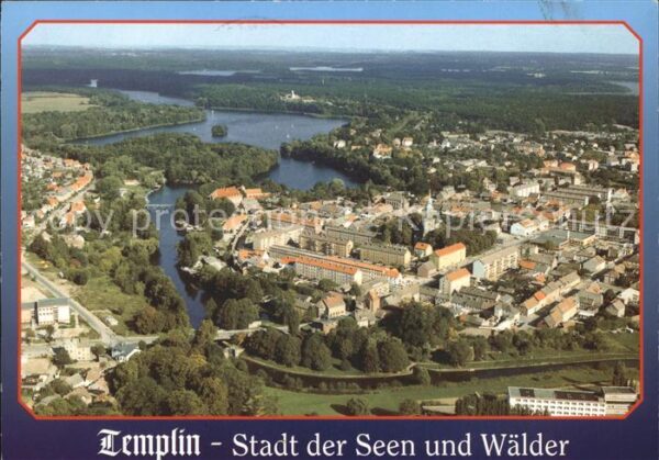 Templin mit Templiner Seekreuz Fliegeraufnahme