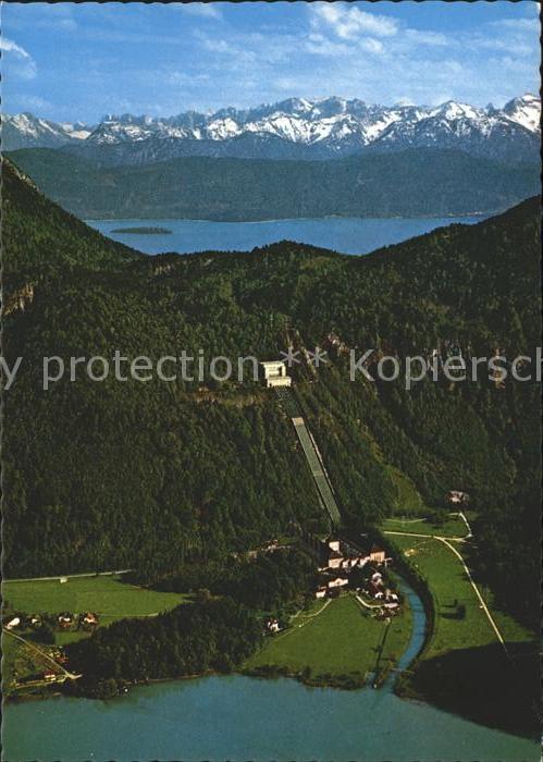 Walchensee Kraftwerk mit Kochel und Walchensee Fli