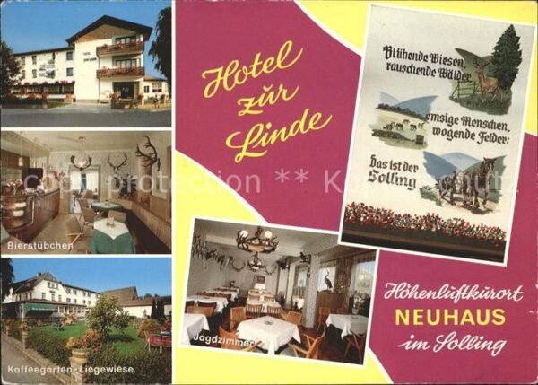 Neuhaus Solling Hotel zur Linde Bierstübchen Kaffeegart