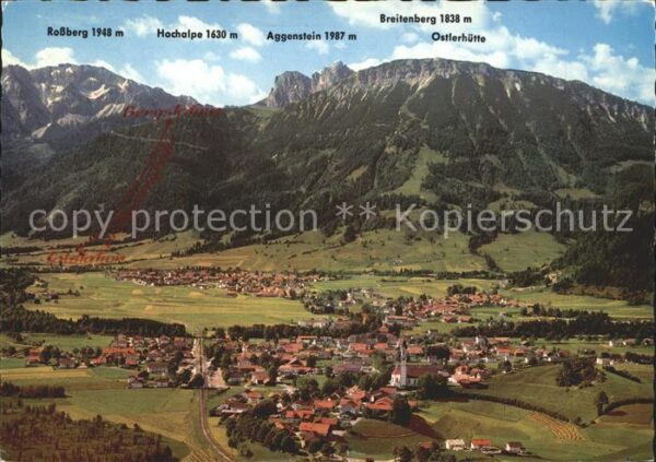 Pfronten mit Allgäuer Alpen Fliegeraufnahme