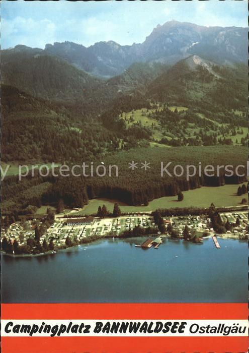 Schwangau Campingplatz Bannwaldsee Fliegeraufnahm