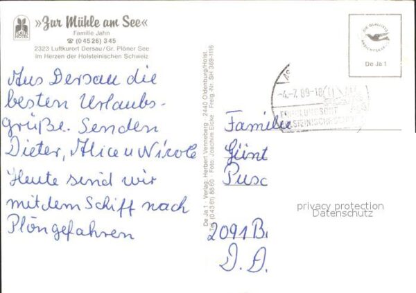 Dersau Gasthof Zur Mühle am See Fliegeraufnahm – Bild 2