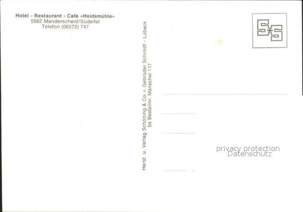 Manderscheid Eifel Hotel Restaurant Cafe Heidsmühle Fontän – Bild 2