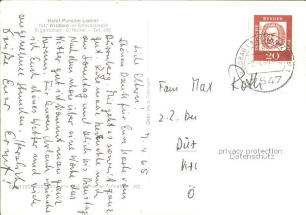 Wildbad Schwarzwald Hotel Pension Ladner – Bild 2