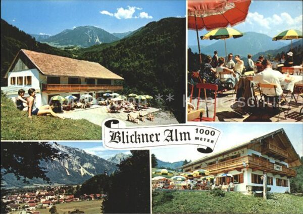 Ruhpolding Blickner Alm Terrasse Ortsblick