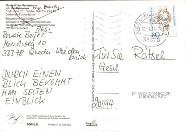 Cuxhaven Nordseebad Gaststätte Hedemann – Bild 2
