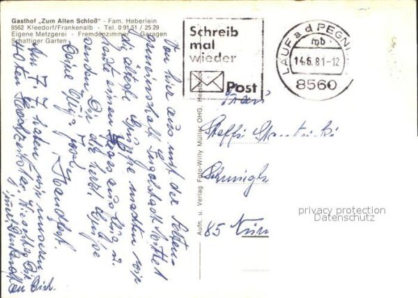 Kleedorf Gasthof Zum Alten Schloss Gasträume Pan – Bild 2