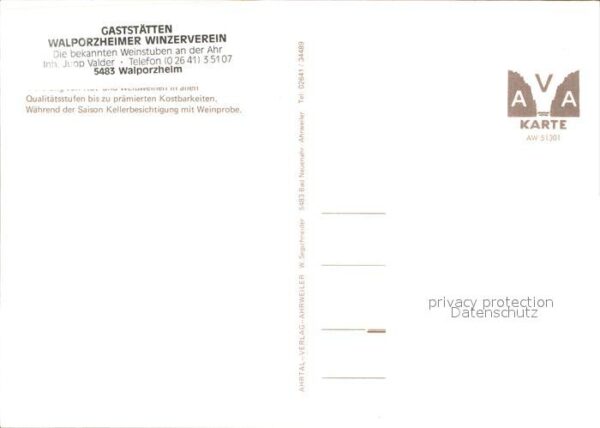 Walporzheim Gaststätten Walporzheimer Winzerverein – Bild 2