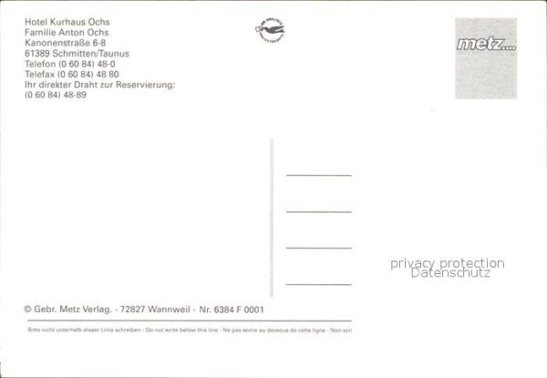 Schmitten Taunus Hotel Kurhaus Ochs – Bild 2