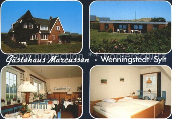 Wenningstedt Sylt Gästehaus Marcussen Gastraum Zimmer