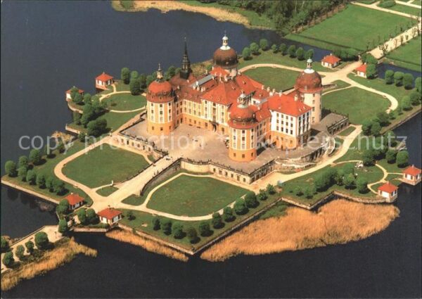 Dresden Jagdschloss Moritzburg Fliegeraufnahme