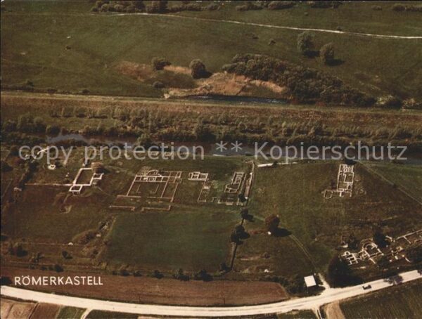 Eining Römerkastell Abusina Fliegeraufnahme