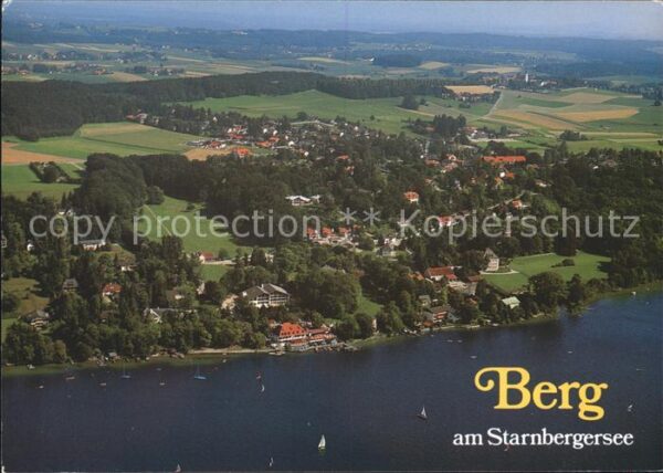 Berg Starnberg mit Starnbergersee Fliegeraufnahme