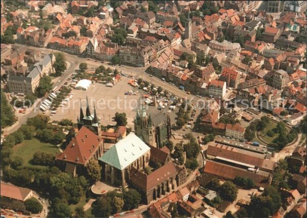 Erfurt Domplatz mit Mariendom und Pfarrkirche