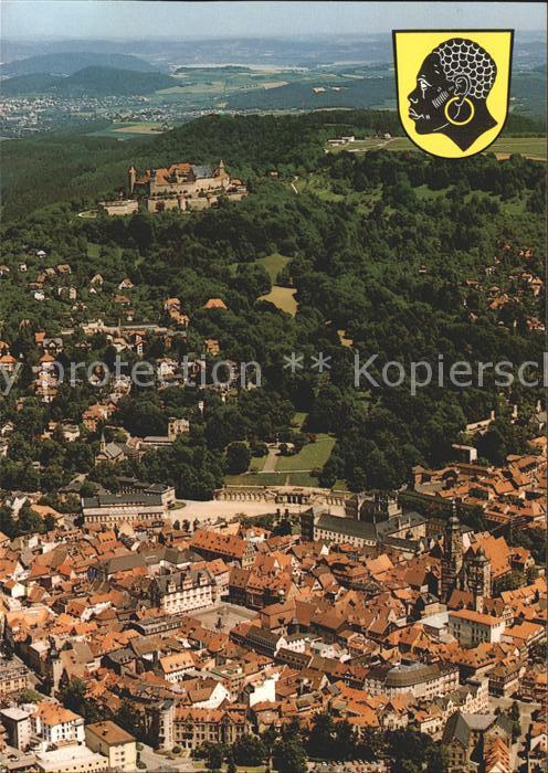 Coburg Stadtkern mit Blick zur Veste Fliegerau