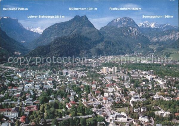 Bad Reichenhall mit Bayerischen Alpen Fliegeraufnahme