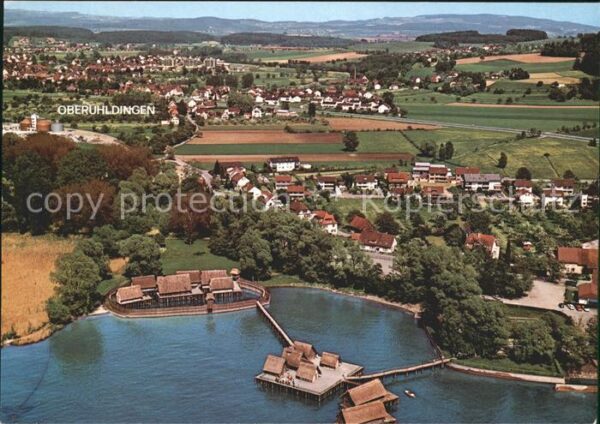 Unteruhldingen am Bodensee Pfahlbauten Fliegeraufnahme