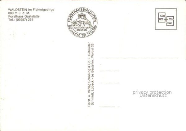 Waldstein Fichtelgebirge Forsthaus Gaststätte Gartenterrasse – Bild 2