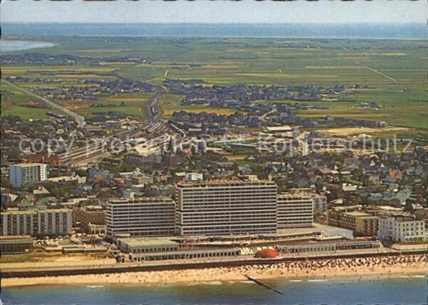Westerland Sylt Strandhotels Kurzentrum Fliegeraufnahme